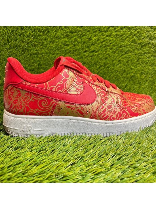 Nike Other - Nikeid Air Force 1 Chinese New Year Mens Size 7 Red Gold Athletic Shoes Sneakers